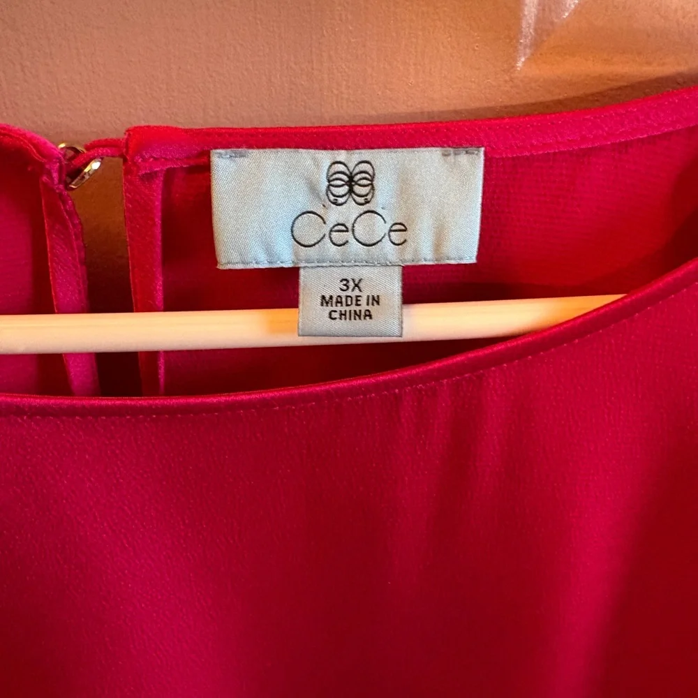CeCe Fuchsia Long Sleeve Blouse NWOT - Picture 6 of 6